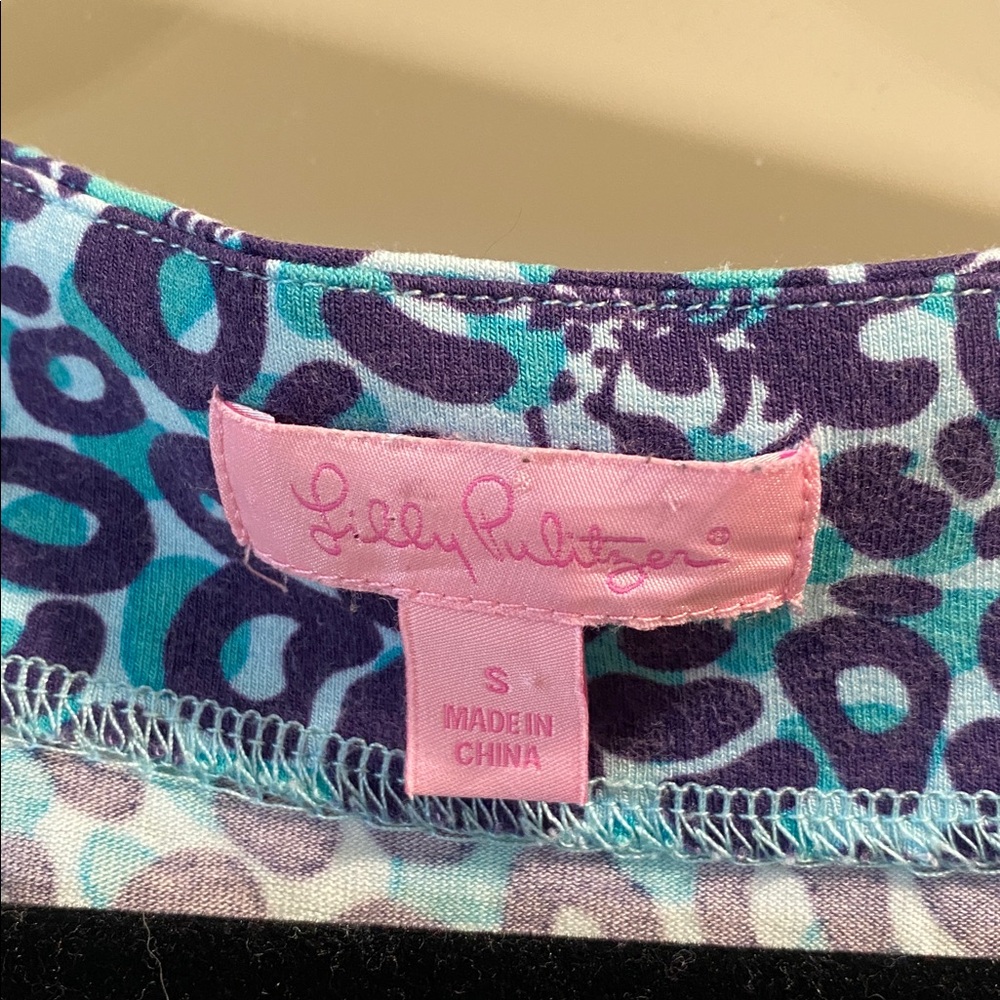 Lilly Pulitzer Blue and Purple Patterned Mini Dress - Picture 3 of 3